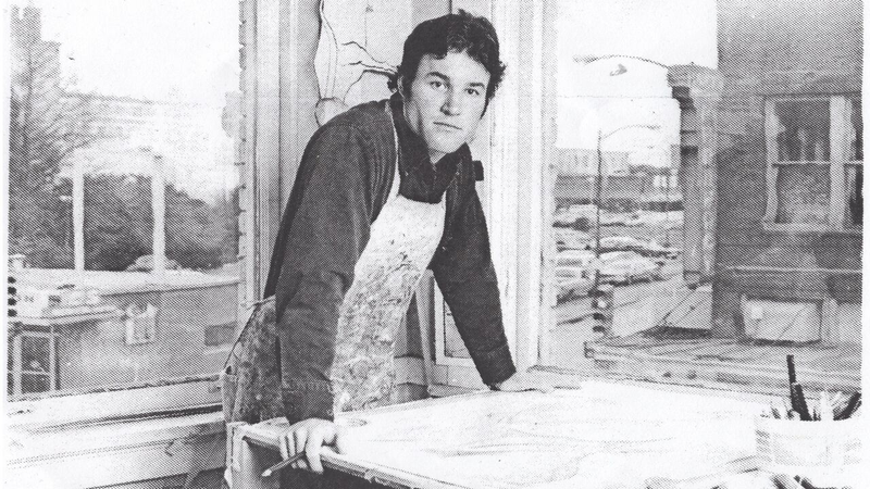 Greg Ploetz making art in the 1970's.